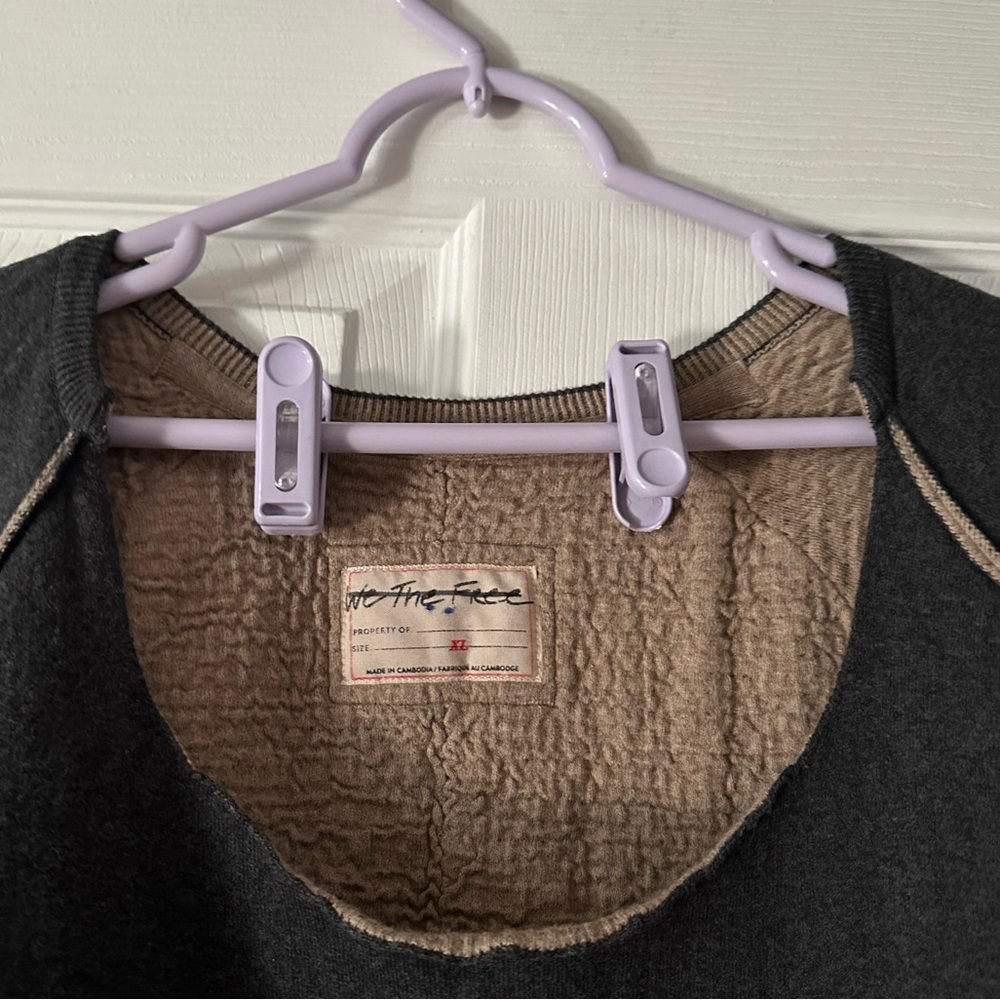 Free People We The Free Midnight Pullover Raven Combo Reversible Size XL NWOT - Picture 3 of 4